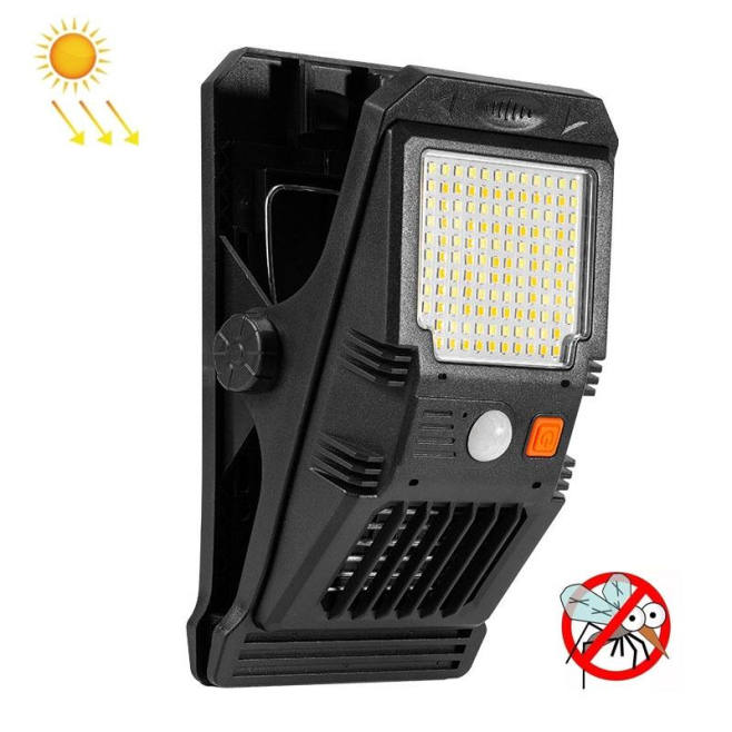 Lampe Solaire Murale Extérieure Avec Détecteur De Mouvement Pince Et Éclairage Violet Anti-Moustiques Résistante Aux Intempér...