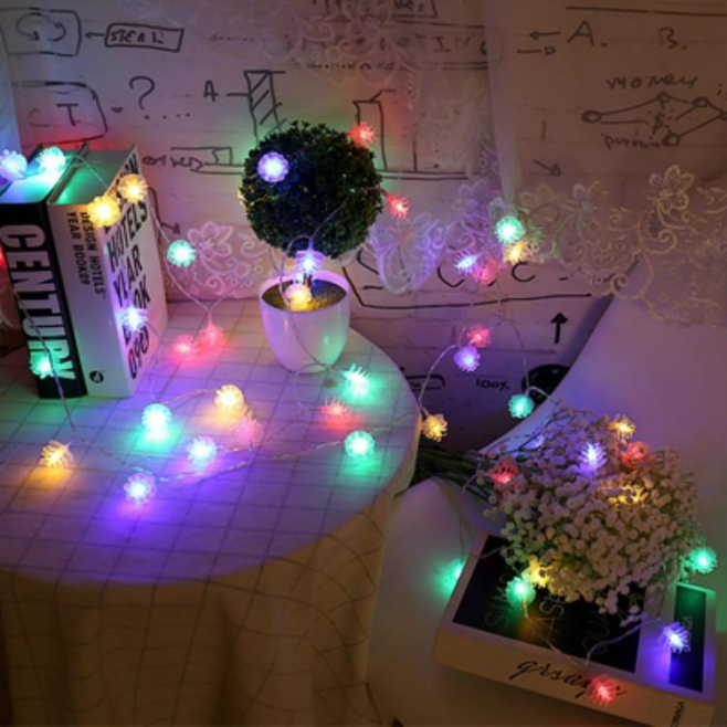 # Guirlande Solaire LED Extérieure 20 LED Pommes De Pin Pour Jardin Noël Et Mariage 2 Modes - www.yonis-shop.com