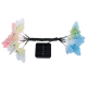 Guirlande Lumineuse Papillons Solaire À Fibre Optique 5 m 20 LED Couleurs Changeantes Résistante Aux Intempéries IP44 - www.y...