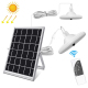 Lampe Solaire LED 2 En 1 Pour Jardin Garage Intérieur Extérieur 112 LED Détecteur PIR 4 Modes IP65 8 Heures - www.yonis-shop.com