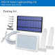 Lampe Solaire LED Extérieure Pour Cour 48 LED 800 Lumens Étanche IP65 Autonomie 12 Heures Câble 3 Mètres - www.yonis-shop.com