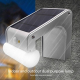 Lampe Solaire Extérieure Étanche IP65 Avec Détecteur De Mouvement Télécommande Et Enceinte Bluetooth 800 Lumens - www.yonis-s...