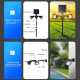 Projecteur LED Solaire Double Tête Pour Jardin Avec Détecteur De Mouvement 1000 Lumens Et Autonomie 10 Heures - www.yonis-sho...