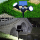 Projecteur LED Solaire Double Tête Pour Jardin Avec Détecteur De Mouvement 1000 Lumens Et Autonomie 10 Heures - www.yonis-sho...