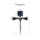 Projecteur LED Solaire Double Tête Pour Jardin Avec Détecteur De Mouvement 1000 Lumens Et Autonomie 10 Heures - www.yonis-sho...