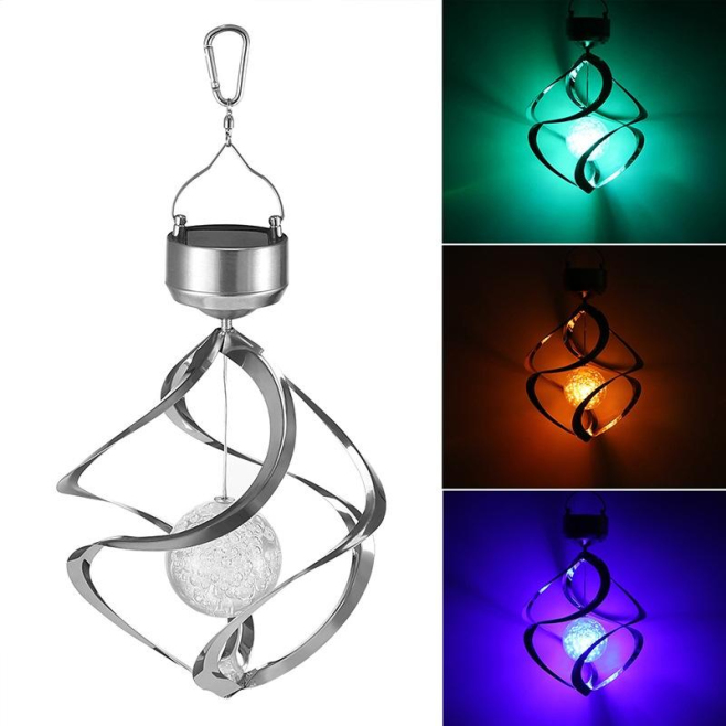 Lampe Carillon Solaire LED Pour Jardin Étanche IP65 Autonomie 6 À 8 Heures Acier Inoxydable 35 x 15 cm - www.yonis-shop.com