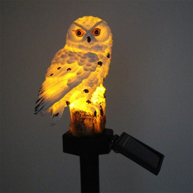 Lampe Solaire LED En Forme De Hibou Pour Jardin Et Pelouse IP65 En Résine Avec Allumage Automatique La Nuit - www.yonis-shop.com