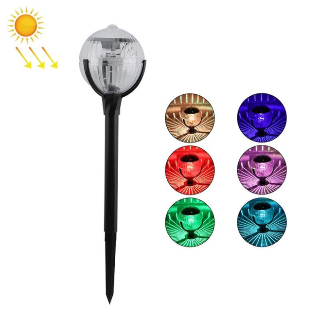 Lampe Solaire LED Pour Jardin À Lumière Colorée Détecteur De Lumière IP65 Autonomie 10 Heures Ø10 Cm Hauteur 42,5 Cm - www.yo...