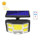 Lampe Murale Solaire Extérieure À Détecteur De Mouvement 168 COB Étanche Avec Télécommande 3 Modes
