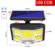 Lampe Murale Solaire Extérieure À Détecteur De Mouvement 168 COB Étanche Avec Télécommande 3 Modes - www.yonis-shop.com