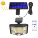 Lampe Murale Solaire Extérieure 168 LED Avec Détecteur De Mouvement Télécommande 3 Modes Étanche Orientable