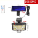 Lampe Murale Solaire Extérieure 168 LED Avec Détecteur De Mouvement Télécommande 3 Modes Étanche Orientable - www.yonis-shop.com
