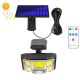 Lampe Murale Solaire Extérieure À Détection De Mouvement 96 COB Avec Télécommande 3 Modes Orientable Étanche