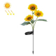Lampe Solaire LED Tournesol À Trois Têtes Pour Jardin Allumage Automatique Autonomie 12 À 18 Heures
