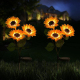 Lampe Solaire LED Tournesol À Trois Têtes Pour Jardin Allumage Automatique Autonomie 12 À 18 Heures - www.yonis-shop.com