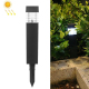 Lampe Solaire Extérieure Colonne Carrée Pour Jardin Et Pelouse LED IP65 Allumage Automatique Autonomie 8 À 10 Heures