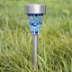 Lampes Solaires De Jardin LED Lot De 3 En Verre Mosaïque Bleu IP65 Avec Allumage Automatique 6 À 12 Heures - www.yonis-shop.com