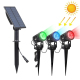 Projecteur Solaire Extérieur RGB 3W IP65 300 À 400 lm Allumage Automatique 6 À 9 h Orientable Sol Ou Mur