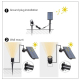 Projecteur Solaire Extérieur RGB 3W IP65 300 À 400 lm Allumage Automatique 6 À 9 h Orientable Sol Ou Mur - www.yonis-shop.com