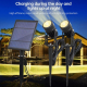 Projecteur Solaire Extérieur RGB 3W IP65 300 À 400 lm Allumage Automatique 6 À 9 h Orientable Sol Ou Mur - www.yonis-shop.com