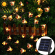 Guirlande Lumineuse Solaire Pour Jardin Extérieur 6.5 m 30 LEDs Abeilles Blanc Chaud Avec Panneau Sur Piquet