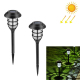Lot De 2 Lampes Solaires LED Pour Jardin Éclairage Blanc Étanches IP65 Allumage Par Induction 5 W - www.yonis-shop.com