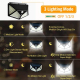 Lot De 2 Appliques Murales Solaires Extérieures 100 LED Avec Détection De Mouvement 3 Modes Étanches - www.yonis-shop.com