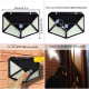 Lot De 2 Appliques Murales Solaires Extérieures 100 LED Avec Détection De Mouvement 3 Modes Étanches - www.yonis-shop.com