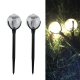 Lampes Solaires De Jardin À LED Lumière Chaude Lot De 2 Avec Panneau Solaire Et Batterie Rechargeable 42,5 Cm IP44