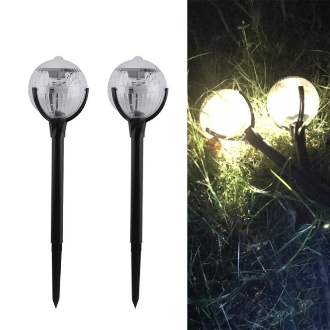 Lampes Solaires De Jardin À LED Lumière Chaude Lot De 2 Avec Panneau Solaire Et Batterie Rechargeable 42,5 Cm IP44 - www.yoni...