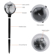 Lampes Solaires De Jardin À LED Lumière Chaude Lot De 2 Avec Panneau Solaire Et Batterie Rechargeable 42,5 Cm IP44 - www.yoni...