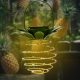 Lanterne Solaire LED Forme Ananas Pour Jardin Extérieur 24 Ou 60 LED Blanc Chaud Étanche IP44 En Fer - www.yonis-shop.com