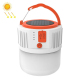 Lampe LED Solaire D’Urgence 8 W 24 LED À Batterie 1200 mAh Rechargeable Par USB Et Solaire 5 Modes