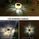 Lampe Solaire Extérieure LED Murale Ou À Poser Motif Floral Lumière Blanche IP44 Autonomie 6 À 8 H - www.yonis-shop.com