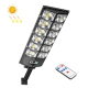 Lampe Solaire LED Extérieure À Double Rangée Avec Détecteur De Mouvement Télécommande Étanche Et Batterie 4500 mAh