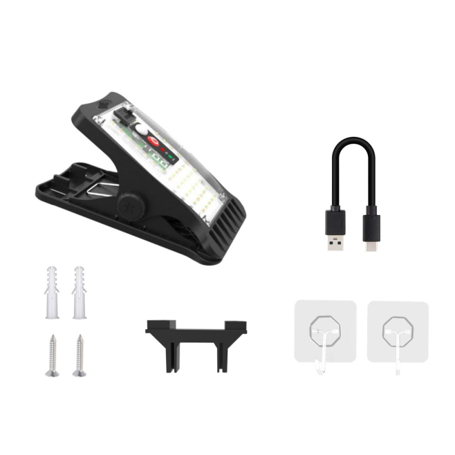 Lampe Solaire Extérieure LED À Détecteur De Mouvement USB IP64 3 Modes 3 Températures Fixation Murale Ou À Clip - www.yonis-s...