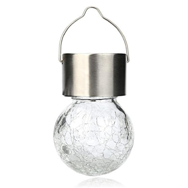 Lampe Solaire Suspendue Extérieure En Verre RGB À Allumage Automatique Étanche IP55 Avec Batterie Rechargeable - www.yonis-sh...