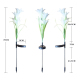 Lampe Solaire De Jardin À 4 Fleurs De Lys LED Lumière Blanche Étanche IP55 Allumage Automatique 8 Heures D’Autonomie - www.yo...
