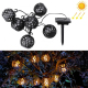 Guirlande De 6 Lampes Solaires À Effet Flamme Pour Jardin IP44 Avec Batterie Rechargeable
