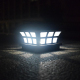 Lampe Solaire LED Pour Tête De Pilier Étanche Avec Détecteur De Lumière Autonomie 6 À 8 Heures Abat Jour Acrylique Blanc Froi...