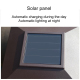 Lampe Solaire LED Pour Tête De Pilier Étanche Avec Détecteur De Lumière Autonomie 6 À 8 Heures Abat Jour Acrylique Blanc Froi...