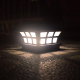 Lampe Solaire LED Pour Tête De Pilier Étanche Avec Détecteur De Lumière Autonomie 6 À 8 Heures Abat Jour Acrylique Blanc Froi...