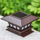 Lampe Solaire LED Pour Tête De Pilier Étanche Avec Détecteur De Lumière Autonomie 6 À 8 Heures Abat Jour Acrylique Blanc Froi...