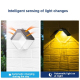 Lampe Murale Solaire LED De Jardin IP65 Avec Allumage Automatique Lumière Chaude Et Couleurs Dégradées - www.yonis-shop.com