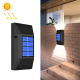 Lampe Murale Solaire Extérieure Décorative IP65 6 LEDs Éclairage Bidirectionnel Autonomie 6 À 8 Heures Sans Câblage