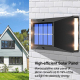 Lampe Murale Solaire Extérieure Décorative IP65 6 LEDs Éclairage Bidirectionnel Autonomie 6 À 8 Heures Sans Câblage - www.yon...
