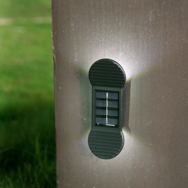 Lampe Murale Solaire LED Pour Jardin 2 LED Lumière Chaude IP65 Allumage Automatique 6 À 8 Heures - www.yonis-shop.com