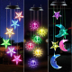 Carillon Éolien Lumineux Solaire LED Multicolore Étanche Pour Jardin Avec Allumage Automatique 6 À 8 Heures - www.yonis-shop.com