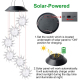 Carillon Éolien Lumineux Solaire LED Multicolore Étanche Pour Jardin Avec Allumage Automatique 6 À 8 Heures - www.yonis-shop.com