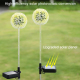 Lampe Solaire LED Sur Piquet Fleur De Pissenlit Pour Jardin IP65 Étanche À Allumage Automatique Nocturne - www.yonis-shop.com